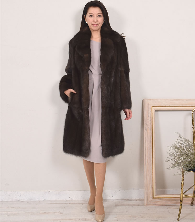EMBA　エンバ　ロシアンセーブルカラー　ウィーゼル　ミンク　ショートコート ss4912-4.jpg